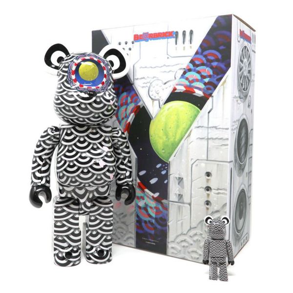 Figurine Medicom Toy 400% + 100% Bearbrick Sasada Yasuto x Ground