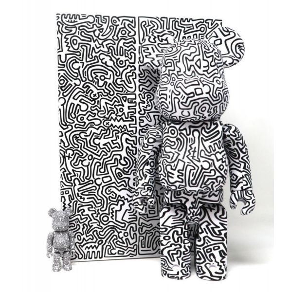 Figurine Medicom Toy 400% +100% Bearbrick Keith Haring V4