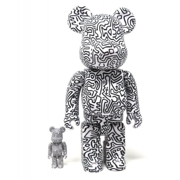 Figurine Medicom Toy 400% +100% Bearbrick Keith Haring V4 ...