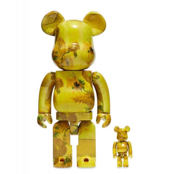 Figurine 400% + 100% Bearbrick Van Gogh Museum Sunflowers - Connect Paris